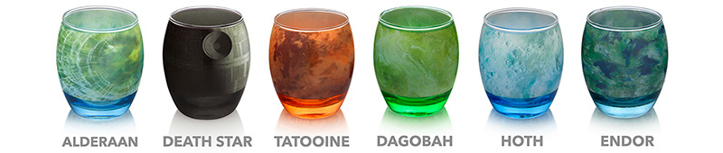 Illustration for article titled Buy a Set of Star Wars Glassware and Then Fight Over Who Drinks From the Death Star